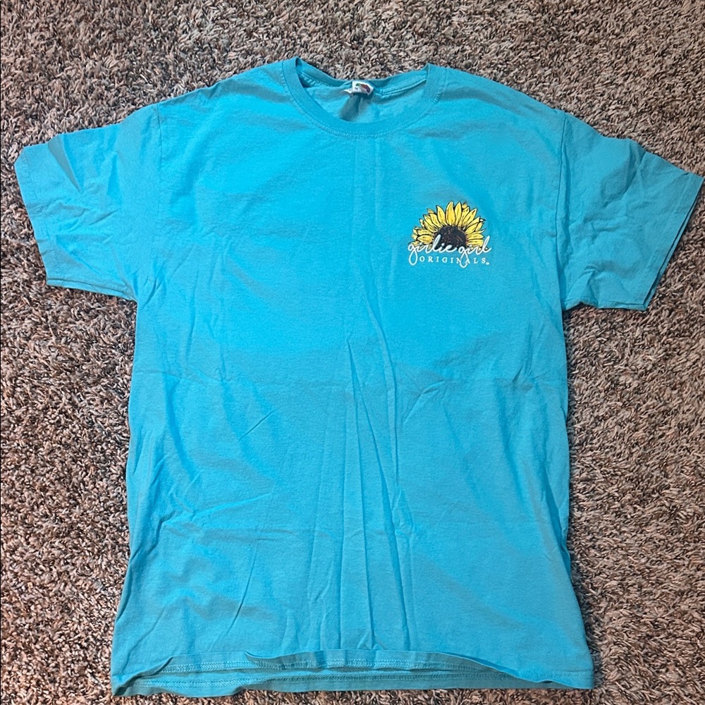 Blue Sunflower Graphic Women’s Shirt